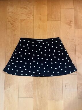 Abercrombie & Fitch Black Polka Dot Skort